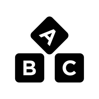 abc küp simge vektör tasarım şablonu beyaz arkaplanda