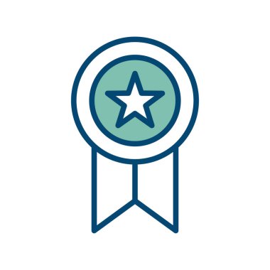 ödül - beyaz arkaplanda madalya ikonu vektör tasarım şablonu