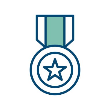 ödül - beyaz arkaplanda madalya ikonu vektör tasarım şablonu