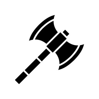 Beyaz arkaplanda balta simgesi tasarım şablonu