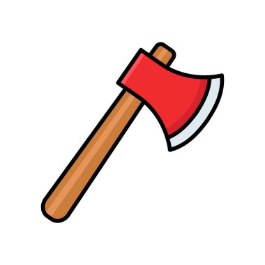 Beyaz arkaplanda balta simgesi tasarım şablonu