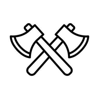 Beyaz arkaplanda balta simgesi tasarım şablonu