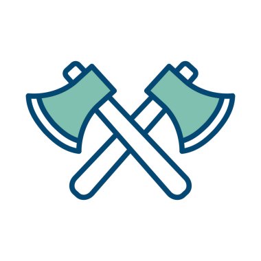 Beyaz arkaplanda balta simgesi tasarım şablonu