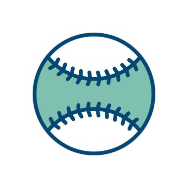 Beyzbol simgesi vektör tasarım şablonu beyaz arkaplan