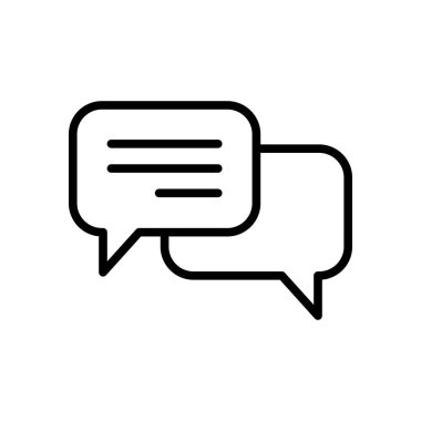 kabarcık konuşma simgesi vektör tasarım şablonu beyaz arkaplan