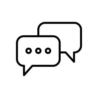 kabarcık konuşma simgesi vektör tasarım şablonu beyaz arkaplan