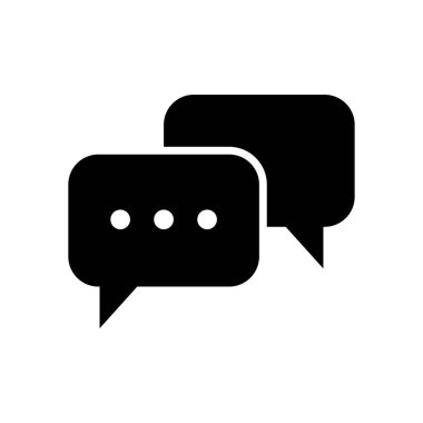 kabarcık konuşma simgesi vektör tasarım şablonu beyaz arkaplan