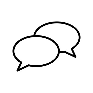 kabarcık konuşma simgesi vektör tasarım şablonu beyaz arkaplan