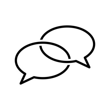 kabarcık konuşma simgesi vektör tasarım şablonu beyaz arkaplan