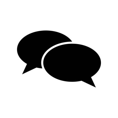 kabarcık konuşma simgesi vektör tasarım şablonu beyaz arkaplan