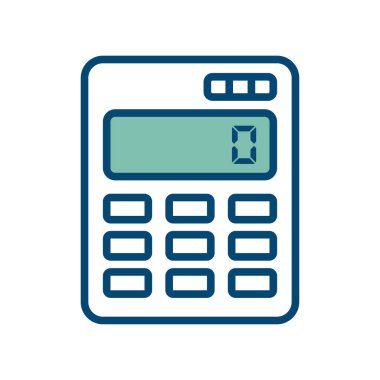 hesaplayıcı simgesi vektör tasarım şablonu beyaz arkaplan