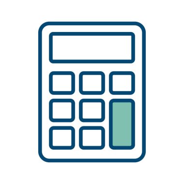 hesaplayıcı simgesi vektör tasarım şablonu beyaz arkaplan