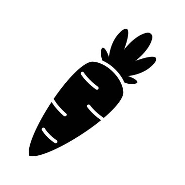 Havuç - bitkisel ikon vektör tasarım şablonu beyaz arkaplan