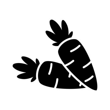 Havuç - bitkisel ikon vektör tasarım şablonu beyaz arkaplan