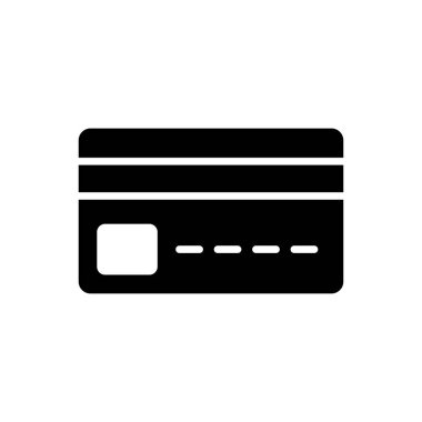 Beyaz arkaplanda kredi kartı simgesi vektör tasarım şablonu
