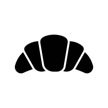 Kruvasan simge vektör tasarım şablonu beyaz arkaplan