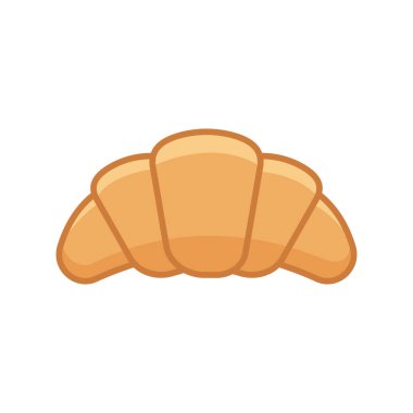 Kruvasan simge vektör tasarım şablonu beyaz arkaplan