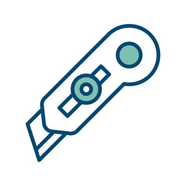 Kesici bıçak ikon vektör tasarım şablonu beyaz arkaplan