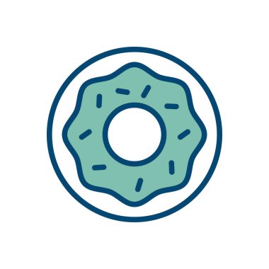 donut simgesi vektör tasarım şablonu beyaz arkaplan