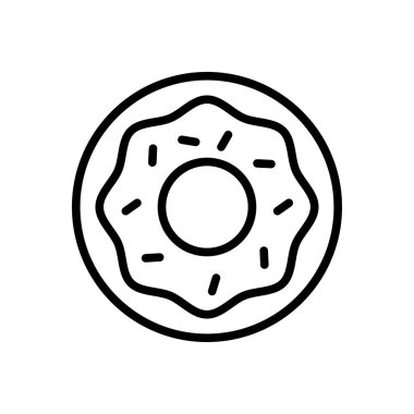 donut simgesi vektör tasarım şablonu beyaz arkaplan