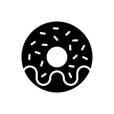 donut simgesi vektör tasarım şablonu beyaz arkaplan