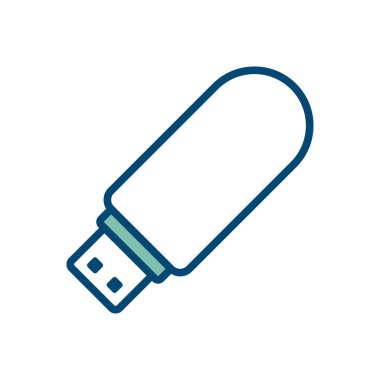 flaş disk simge vektör tasarım şablonu beyaz arkaplan