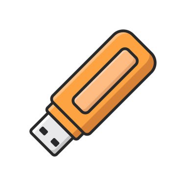 flaş disk simge vektör tasarım şablonu beyaz arkaplan