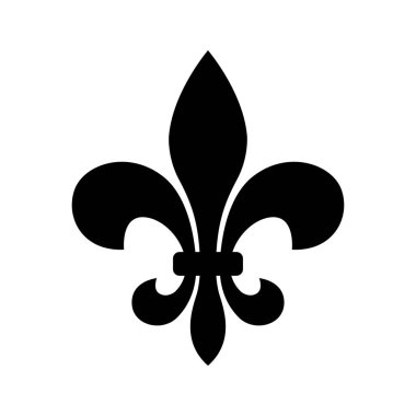 fleur de lis - beyaz arkaplanda heraldik simge vektör tasarım şablonu