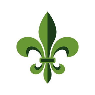 fleur de lis - beyaz arkaplanda heraldik simge vektör tasarım şablonu