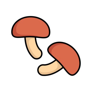 mantar simgesi vektör tasarım şablonu beyaz arkaplanda