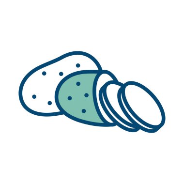 Patates ikonu vektör tasarım şablonu beyaz arkaplan