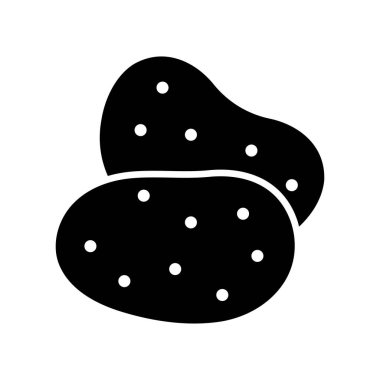 Patates ikonu vektör tasarım şablonu beyaz arkaplan