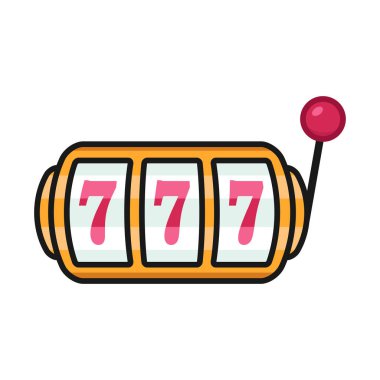 slot makinesi - büyük ikramiye simgesi vektör tasarım şablonu beyaz arkaplan
