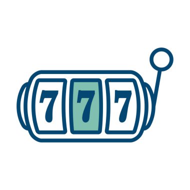 slot makinesi - büyük ikramiye simgesi vektör tasarım şablonu beyaz arkaplan