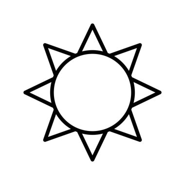 beyaz arkaplanda güneş simgesi tasarım şablonu