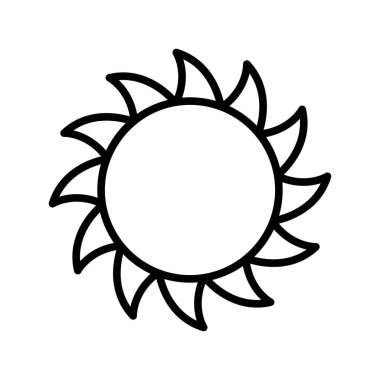 beyaz arkaplanda güneş simgesi tasarım şablonu