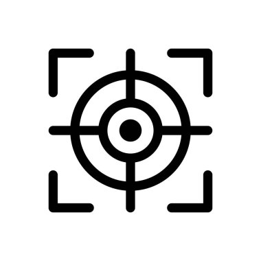 hedef simge vektör tasarım şablonu beyaz arkaplan