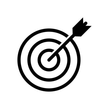 hedef simge vektör tasarım şablonu beyaz arkaplan