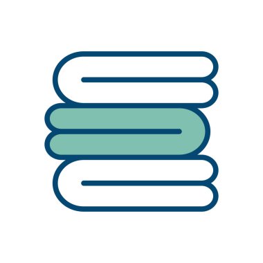 Beyaz arkaplanda havlu simgesi tasarım şablonu