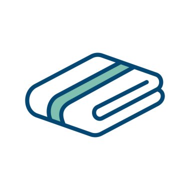 Beyaz arkaplanda havlu simgesi tasarım şablonu