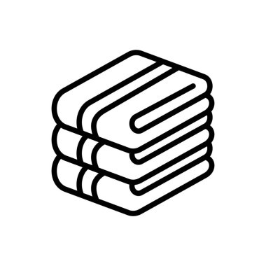 Beyaz arkaplanda havlu simgesi tasarım şablonu