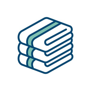 Beyaz arkaplanda havlu simgesi tasarım şablonu