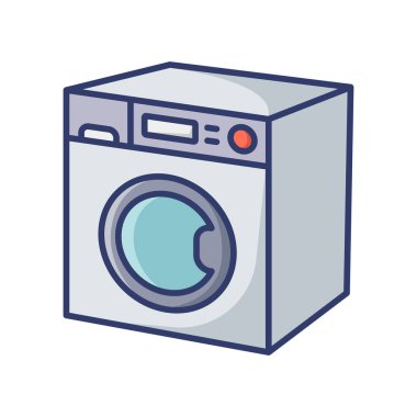 çamaşır makinesi ikon vektör tasarım şablonu beyaz arkaplan