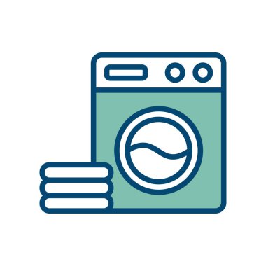 çamaşır makinesi ikon vektör tasarım şablonu beyaz arkaplan