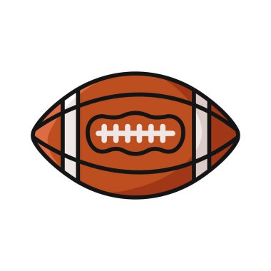 Amerikan futbol ikonu vektör tasarım şablonu beyaz arkaplan