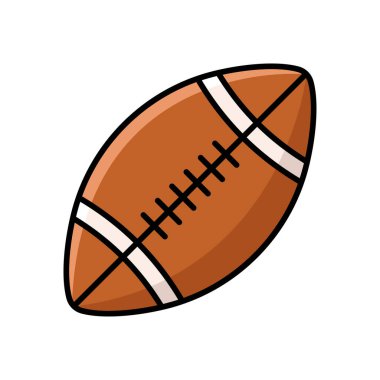 Amerikan futbol ikonu vektör tasarım şablonu beyaz arkaplan