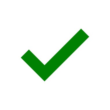 beyaz arkaplanda işaret vektör tasarım şablonunu kontrol et