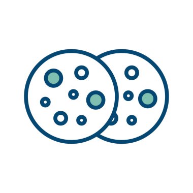 Beyaz arkaplanda çerez simgesi tasarım şablonu