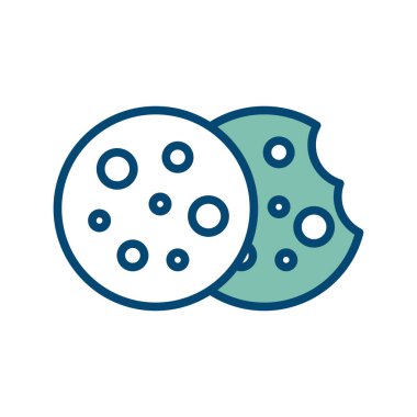 Beyaz arkaplanda çerez simgesi tasarım şablonu