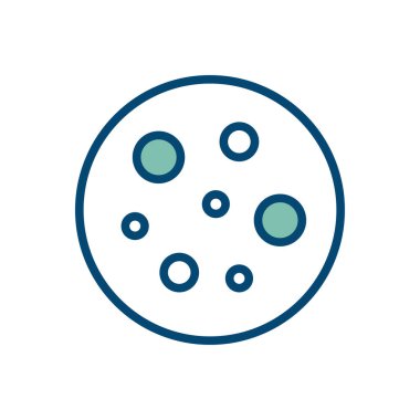 Beyaz arkaplanda çerez simgesi tasarım şablonu